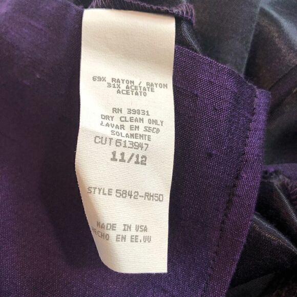 My Michelle Sheath Dress Midi Boat Neck Purple Sleeveless Back Zip Junior 11/12 - Picture 4 of 6